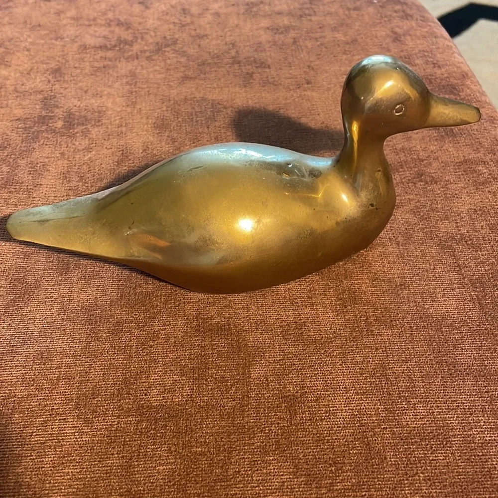 Vintage Brass Duck - Picture 3 of 6